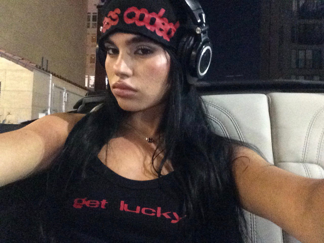 get lucky lowcut tank top